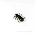 2.54 4p con conector de encabezado de alfiler recto PBT negro